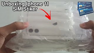 UNBOXING IPHONE 11 SIM STICKER  HARGA LEBIH MURAH TAPI KONDISINYA [upl. by Hitt57]