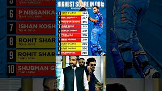 Highest Score in Odi Match 🥶 💀  shorts viralvideo trending cricket rohitsharma shortsfeed [upl. by Lusar]