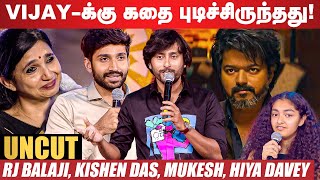 Vijay கூட படம் பண்றது எனக்கு பெரிய Responsibility  RJ Balaji  Kishen Das  Mukesh  Hiya Davey [upl. by Layton]