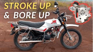 HONDA WIN BORE UP amp STROKE UP 130cc  Honda Win 100 Bore Up Harian Auto Jengat Jengat [upl. by Gettings]