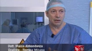 Laser per miopia astigmatismo e ipermetropia  Dr Abbondanza al Tg2 [upl. by Nauqes]