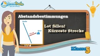 Abstand bestimmen Lot Strecke messen  Klasse 5 ★ Wissen [upl. by Eanad]