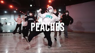 Justin Bieber  Peaches ft Daniel Caesar Giveon Choreography DOLLA [upl. by Culosio]