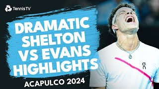 DRAMATIC Ben Shelton vs Dan Evans Highlights  Acapulco 2024 [upl. by Nommad]