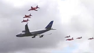 Plane Flies Escorted By Fighter Jets Shorts [upl. by Tallou]