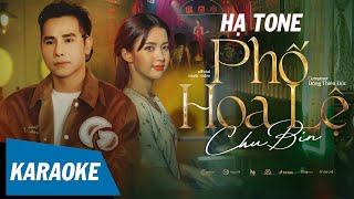 KARAOKE HẠ TONE Phố Hoa Lệ  Chu Bin [upl. by Elad933]