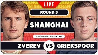 ZVEREV vs GRIEKSPOOR 🎉🎉 ATP Shanghai 2024 🎉🎉 LIVE Tennis Watchalong Stream [upl. by Catarina454]