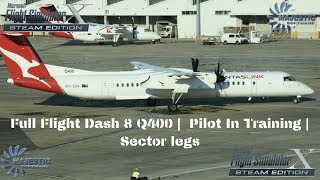 Pilot in Training Dash 8 Q400 Full Flight [upl. by Weidman13]