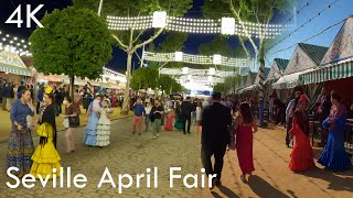 Feria de Sevilla Walk Day and night 4K Sevilles Fair Virtual Walking Tour 💃🎡 2022 [upl. by Ainel]