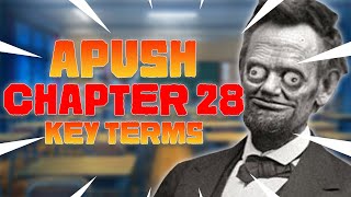 APUSH Chapter 28 Key Terms  Notes American Pageant [upl. by Blasius]