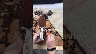 100 Stay Horn Handle D2 Steel Hunting Dagger Knife With Leather sheath Made by magnificent knives [upl. by Gnidleif134]