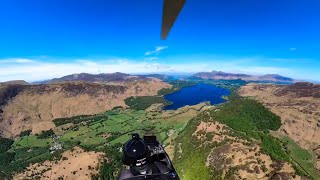 Gyrocopter through the Central Lake District in real time [upl. by Linsk]