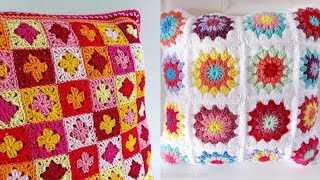 Crochet cushion cover design with woll share ideas very design crochetknittedcushiondisign [upl. by Tristram]