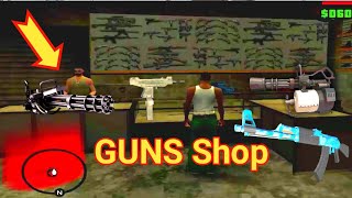 All Secret Guns Location in GTA San Andreas  All New Weapons in GTA San Secret Shop [upl. by Erbas]