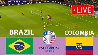 🔴BRAZIL vs COLOMBIA LIVE FOOTBALL MATCH TODAY I Brazil Football Live I eFootball Pes 21 Gameplay [upl. by Iralav]