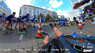 BERLINMARATHON 2023 Inlineskating Block C  Crash 1440  11545  Cam Insta360  Full Race [upl. by Toolis]