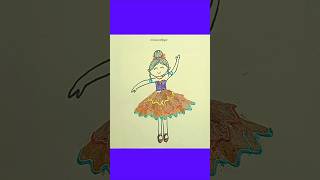 Ballerina Dancing Girl£ shapeofyou ytshorts shorts art drawing [upl. by Damicke]