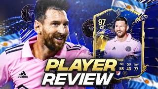 97 TOTY MESSI PLAYER REVIEW  FC 24 Ultimate Team [upl. by Donohue924]