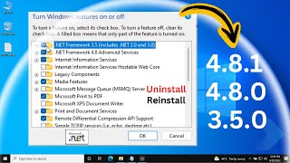 How to Fix Net Framework 48 Issues on Windows 1110  Reinstall Net Framework 48 35 [upl. by Moulden527]