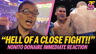 Nonito Donaire IMMEDIATE REACTION as Vergil Ortiz Jr DEFEATS Serhii Bohachuk by majority decison [upl. by Maren]