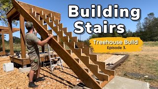 The Easiest Way to Build Stairs  Stair Stringers are Easy [upl. by Notgnihsaw]