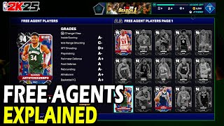 NBA 2k25  Free Agents Explained [upl. by Ainadi638]