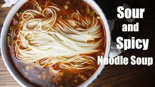 Chinese Spicy and Sour Noodle Soup酸汤面）  Simple and Quick Noodle Recipe [upl. by Storm]