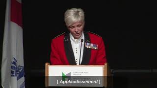 Le bgén Carignan a pris la parole lors des Hommages aux femmes militaires discours entier [upl. by Veriee]