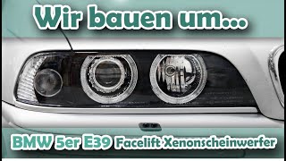 BMW 5er E39 Xenon Scheinwerfer Montageanleitung auf Facelift Design DMAutoteile [upl. by Breen569]