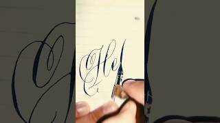 How to write Hello in copperplate calligraphy  Copperplate Script by kaatib M Abubakkar [upl. by Mallissa]