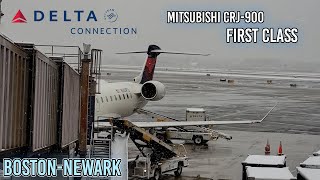 Delta Connection CRJ900 First Class  BostonNewark [upl. by Athalia]