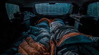 10 Hours ⚡️ Rain Sound On Window Car with Thunder SoundsㅣSleep Study and Relaxation Meditation [upl. by Ellennad]