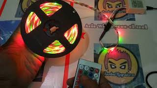 Cara pasang Led Strip RGB 5 Meter 12 V motormobil [upl. by Laet]