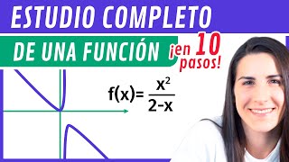 ESTUDIO de una FUNCIÓN RACIONAL  GRÁFICA 🎢 10 pasos 😊 [upl. by Eaned889]