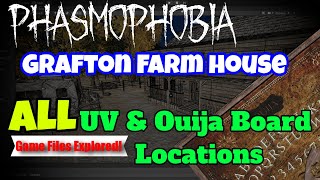 Phasmophobia  Grafton Farm House HOW TO FIND ALL UV amp Ouija Board Spawns from the game files [upl. by Earleen5]