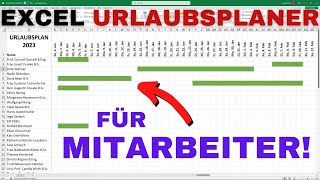 Excel Urlaubsplaner 2025 erstellen für Mitarbeiter Download ► Urlaub automatisch eintragen [upl. by Launcelot]