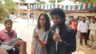 Actor Nani and his family casting their votes  Elections2024 Nani parliamentelection2024  Fp [upl. by Encrata]