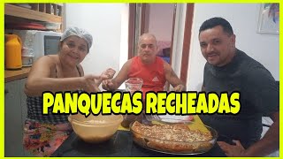 FAZENDO PANQUECAS RECHEADAS PARA O ALMOÇO [upl. by Eunice]