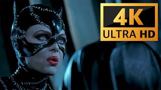 Batman Returns Catwoman Fights Batman REMASTERED 4k60p [upl. by Cheshire]