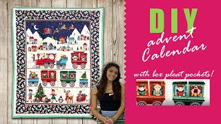 How to sew an Advent Calendar panel with pleated pockets [upl. by Annabela892]