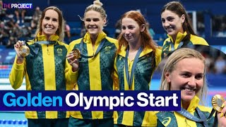 How Australia Dominated Paris Olympics On Day One [upl. by Reinaldos]