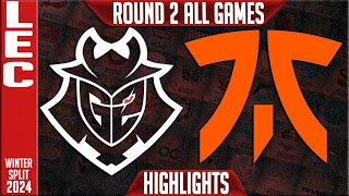 G2 vs FNC Highlights ALL GAMES  LEC Winter 2024 Playoffs Upper Round 2  G2 Esports vs Fnatic [upl. by Sonaj]