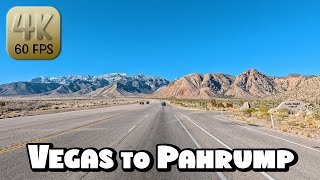 Driving from Las Vegas to Pahrump Nevada in 4k Video [upl. by Koslo]