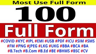 Most use full form  Full Forms List  Abbreviations  Stands for  GK questions fullform gk [upl. by Anastas]