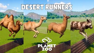 Bactrian Camel Dromedary Camel Llama Addax African Wild Dog  Planet Zoo Animals Hurdles Race [upl. by Sert]