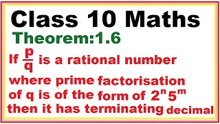 Theorem16 Chapter1 Real Numbers  Ncert Maths Class 10  Cbse [upl. by Ardnat]