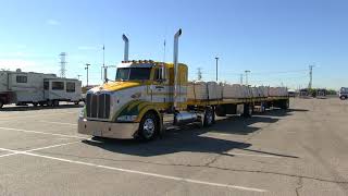 Maggini amp Sons Peterbilt 386 With Loaded Doubles Arriving At Truckin For Kids 2017 [upl. by Liag]