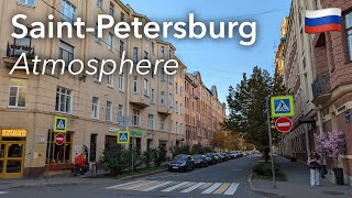 🇷🇺 SaintPetersburg City Walk in 4K Petrogradskaya Side Sunny Autumn  Russia [upl. by Einner]