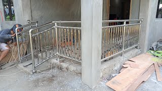 my first Stainless Steel railings project hindi kompleto ang video storage full na kasi [upl. by Fayola615]