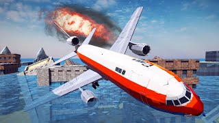 Realistic Fictional Airplane Crashes and Water Landings 1  Besiege [upl. by Pahl]